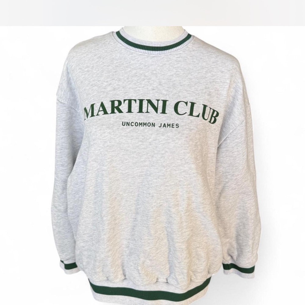 Uncommon James Grey Sweater with Green Accents